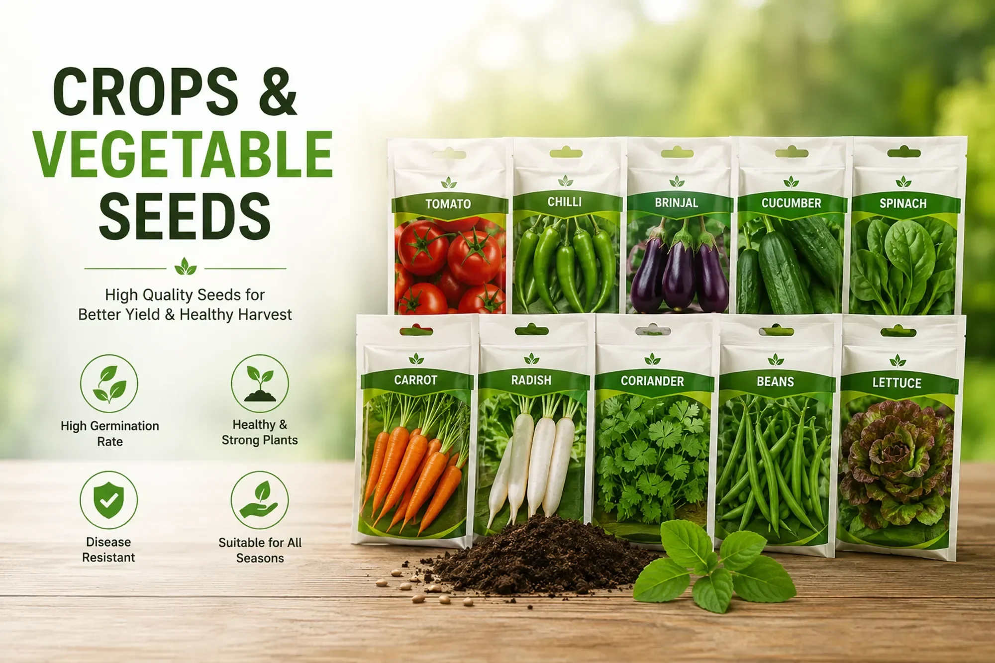 CROPS AND VEGETABLE SEEDS