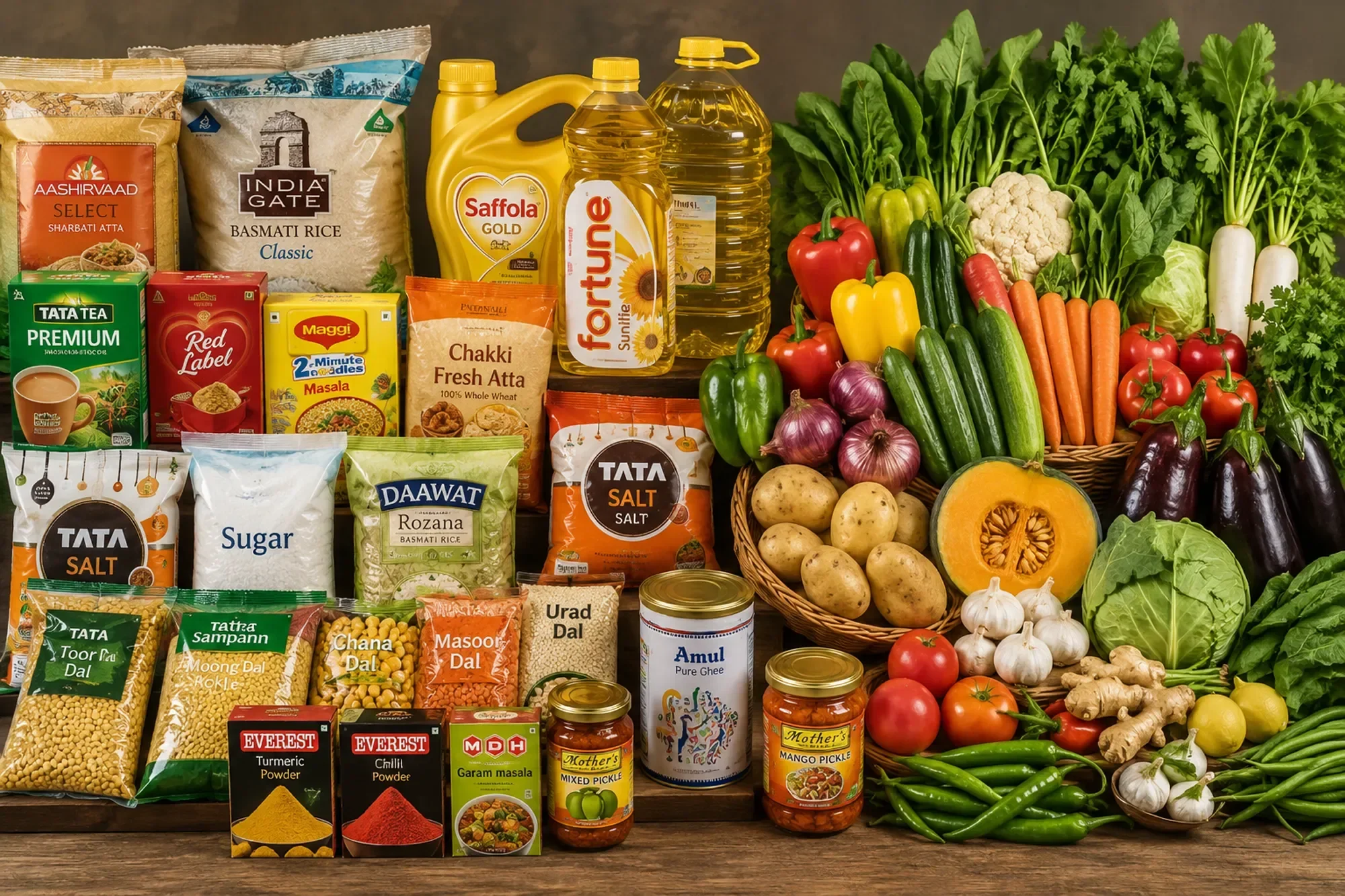 FOOD ITEMS AND VEGETABLES