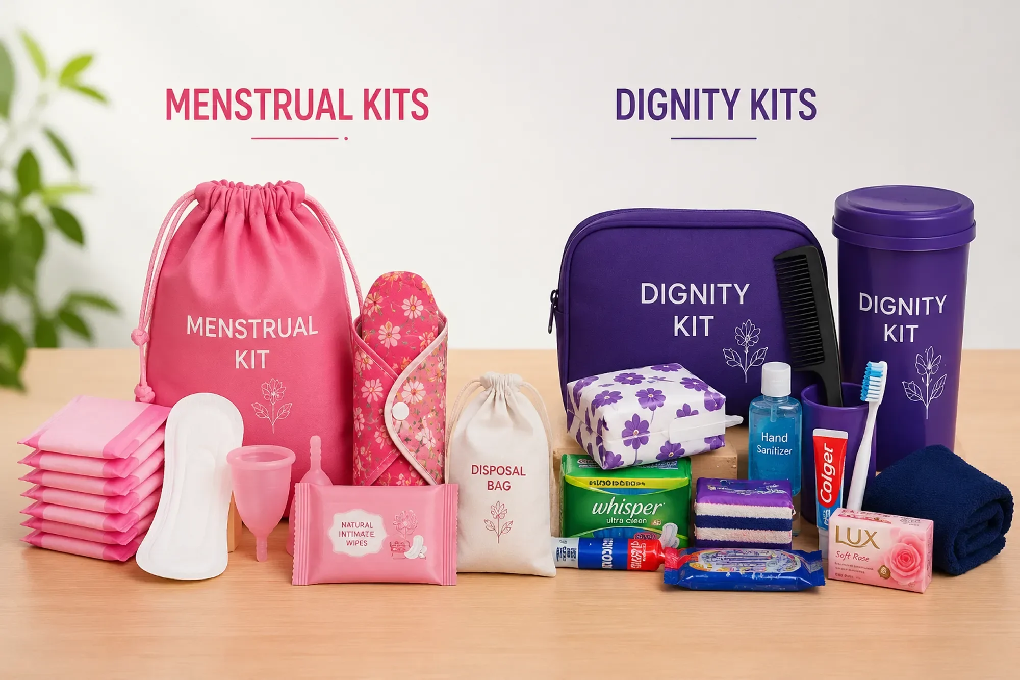 MENSTRUAL KITS AND DIGNITY KITS