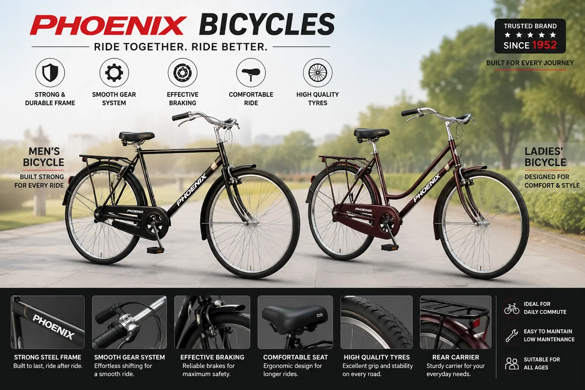 PHOENIX BICYCLES FOR MEN AND LADIES