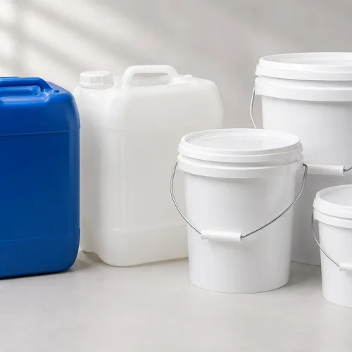 PLASTIC JERRYCANS AND PLASTIC BUCKET